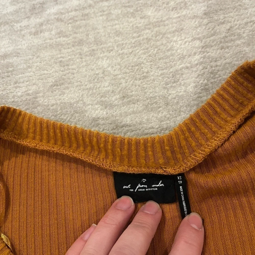 Rust Orange Bell Sleeve Urban Outfitters Out From Under Longsleeve - Picture 4 of 7